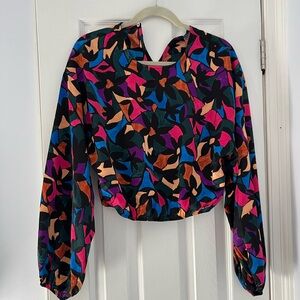 Show Me Your MuMu Multicolor Abstract Blouse